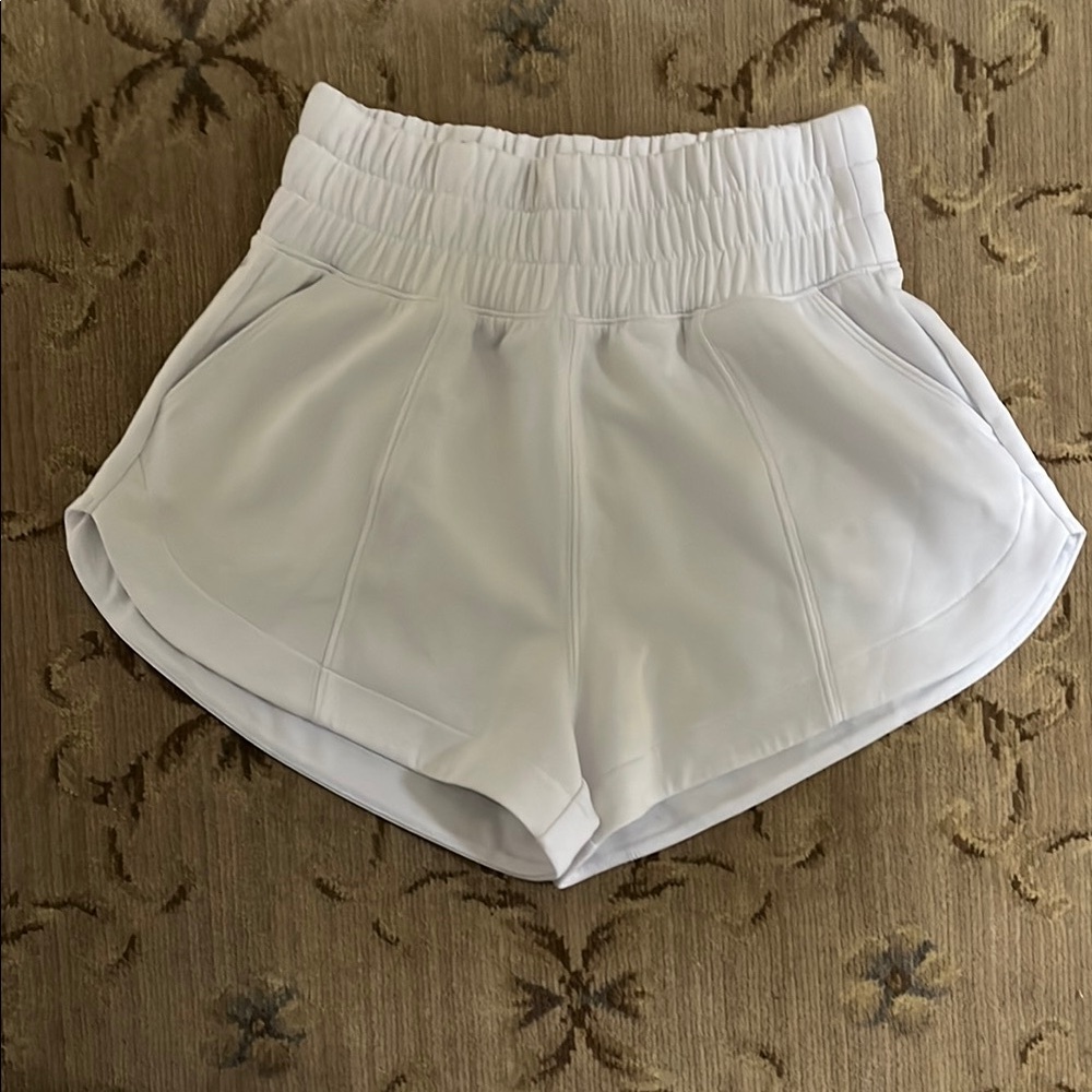 Women's Abercrombie YPB White Elastic Waist Shorts